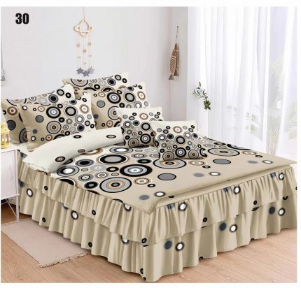 Lingerie with flounces black brown circles, Super Elegant Pucioasa