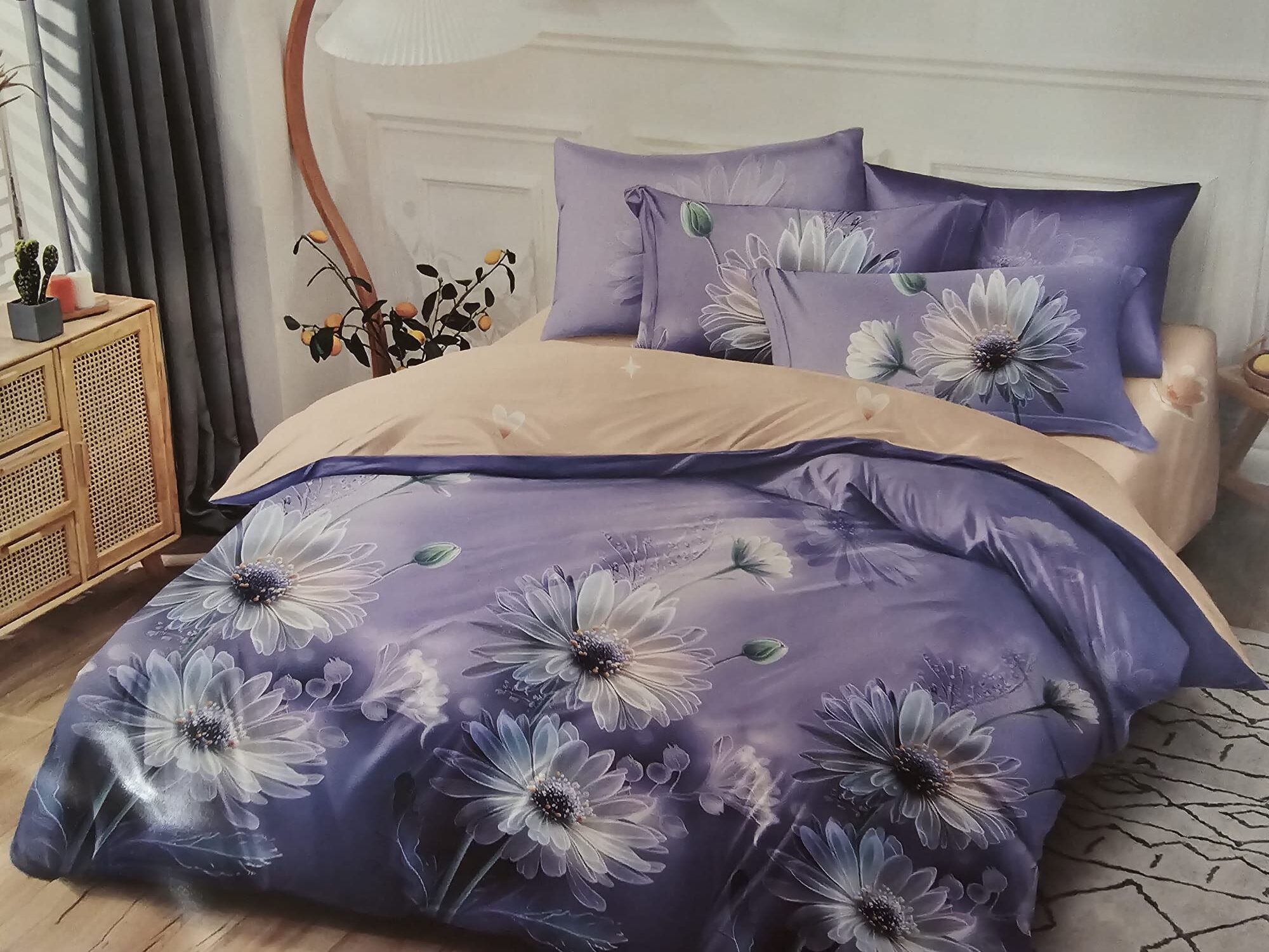 Bed linen made of fine cotton flowers, Super Elegant Pucioasa