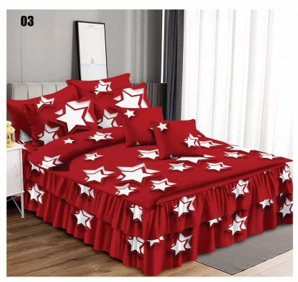 Finet lingerie with ruffles red and white stars, Super Elegant Pucioasa