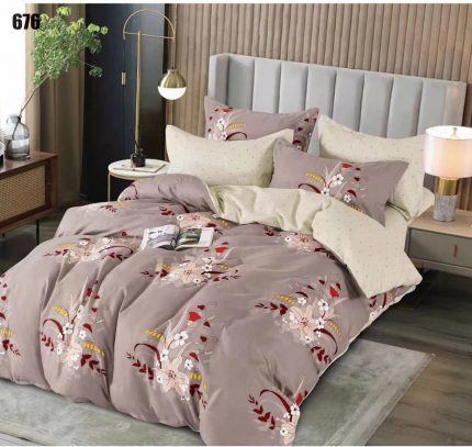 Double bed linen made of fine cream flowers, Super Elegant Pucioasa